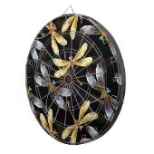 ゴールデントンボのシームレスパターン ダーツボード (正面右)