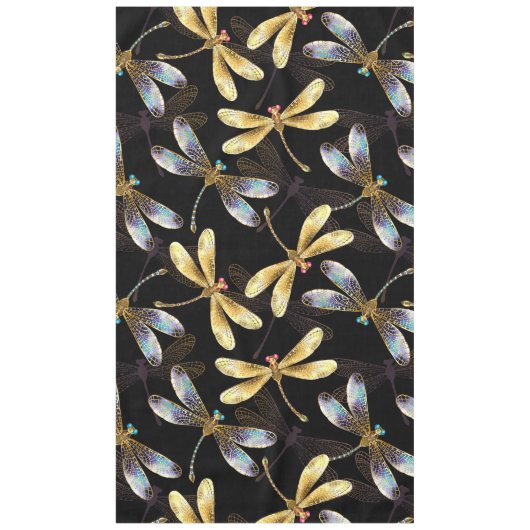 ゴールデントンボのシームレスパターン テーブルクロス (正面)