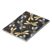 ゴールデントンボのシームレスパターン ノートパッド (回転)