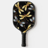 ゴールデントンボのシームレスパターン ピックルボールラケット (裏面)