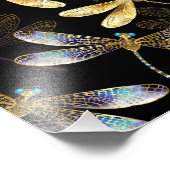 ゴールデントンボのシームレスパターン フォトプリント            (角)