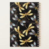 ゴールデントンボのシームレスパターン プランナー手帳 (裏面)