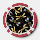 ゴールデントンボのシームレスパターン ポーカーチップ (裏面)