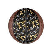 ゴールデントンボのシームレスパターン ミニバスケットボール (縦)