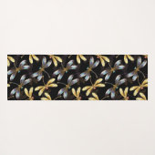 ゴールデントンボのシームレスパターン ヨガマット (裏面(横))