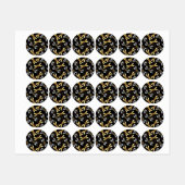 ゴールデントンボのシームレスパターン ラベル (シート)