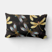 ゴールデントンボのシームレスパターン ランバークッション (裏面)