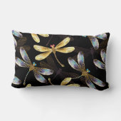 ゴールデントンボのシームレスパターン ランバークッション (裏面)