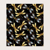 ゴールデントンボのシームレスパターン 名刺 (外部フラット)