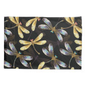 ゴールデントンボのシームレスパターン 枕カバー (裏面)