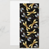 ゴールデントンボのシームレスパターン 案内状 (正面/裏面)