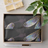 ゴールデントンボのシームレスパターン 薄葉紙 (ギフト)