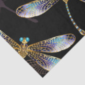 ゴールデントンボのシームレスパターン 薄葉紙 (詳細)