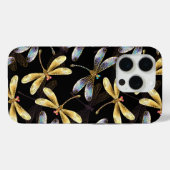 ゴールデントンボのシームレスパターン Case-Mate iPhoneケース (裏面 (横))