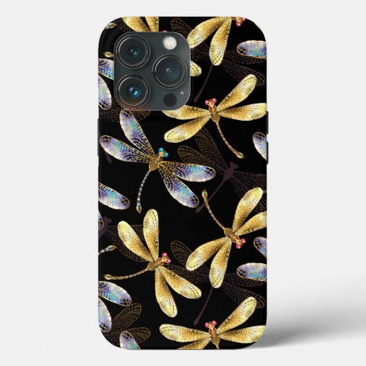ゴールデントンボのシームレスパターン Case-Mate iPhoneケース (裏面)