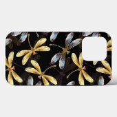 ゴールデントンボのシームレスパターン Case-Mate iPhoneケース (裏面 (横))