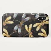 ゴールデントンボのシームレスパターン Case-Mate iPhoneケース (裏面(横))