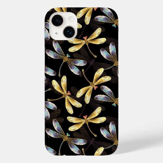 ゴールデントンボのシームレスパターン Case-Mate iPhoneケース (裏面)