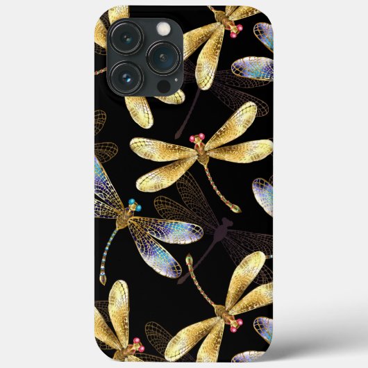 ゴールデントンボのシームレスパターン Case-Mate iPhoneケース (裏面)