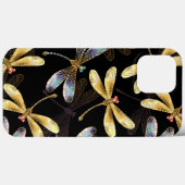 ゴールデントンボのシームレスパターン Case-Mate iPhoneケース (裏面 (横))