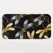 ゴールデントンボのシームレスパターン Case-Mate iPhoneケース (裏面(横))