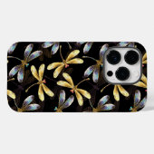 ゴールデントンボのシームレスパターン Case-Mate iPhoneケース (裏面 (横))