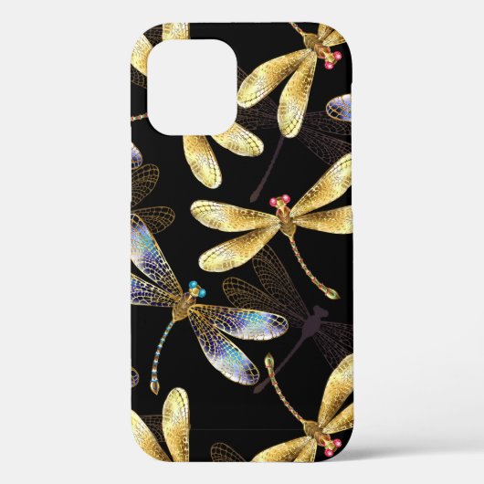 ゴールデントンボのシームレスパターン Case-Mate iPhoneケース (裏面)