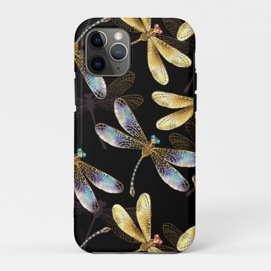 ゴールデントンボのシームレスパターン Case-Mate iPhoneケース (裏面)