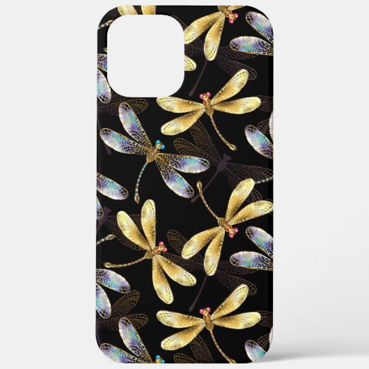 ゴールデントンボのシームレスパターン Case-Mate iPhoneケース (裏面)