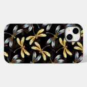 ゴールデントンボのシームレスパターン Case-Mate iPhoneケース (裏面 (横))