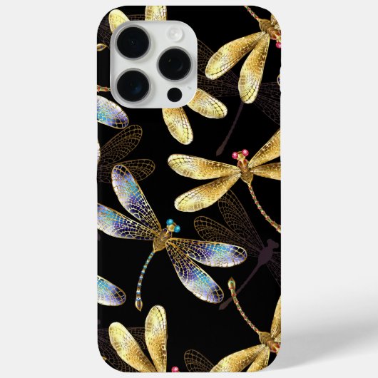 ゴールデントンボのシームレスパターン Case-Mate iPhoneケース (裏面)