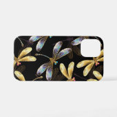 ゴールデントンボのシームレスパターン iPhoneケース (裏面横)