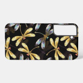 ゴールデントンボのシームレスパターン SAMSUNG GALAXYケース (裏面横)