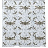 ゴールデントンボ模様 – 光 シャワーカーテン (正面)