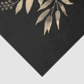 ゴールデントーンフローラオンブラックデコパージュティッシュペーパー 薄葉紙 (詳細)