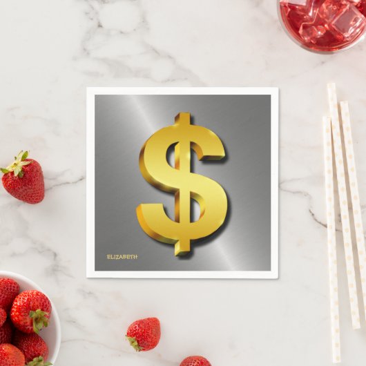 ゴールデンドきらめくルの記号 スタンダードカクテルナプキン (インサイチュ)