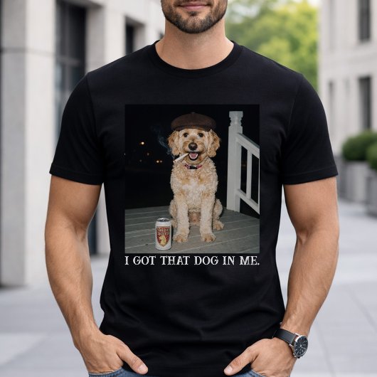 ゴールデンドゥードルの面白いミーム「オレの中にあの犬がいる」 Tシャツ
