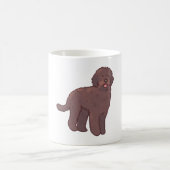 ゴールデンドゥードル犬のマジック コーヒーマグカップ (中央)