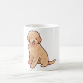 ゴールデンドゥードル犬の魔法 コーヒーマグカップ (中央)