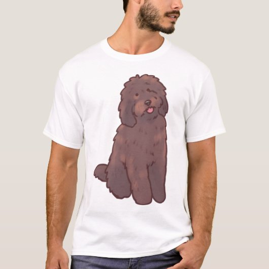 ゴールデンドゥードル犬の魔法 Tシャツ (正面)