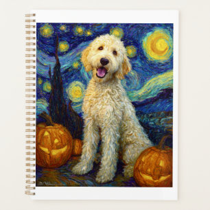 ゴールデンドゥードル かわいい 犬 ハロウィン かぼちゃランタン プランナー手帳