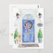 ゴールデンドゥードル 引っ越しのお知らせ ポストカード (正面/裏面)