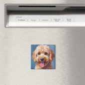 ゴールデンドゥードル | 水彩画の犬 ペット マグネット (インサイチュ (食洗機))