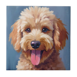 ゴールデンドゥードル | 犬の水彩画 ペット タイル