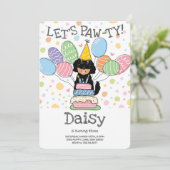 ゴールデンドゥードル 犬の誕生日パーティー招待状 招待状 (スタンド正面)