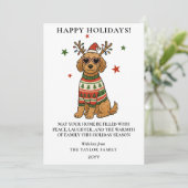 ゴールデンドゥードル 犬 ダサいスウェーター クリスマス (スタンド正面)