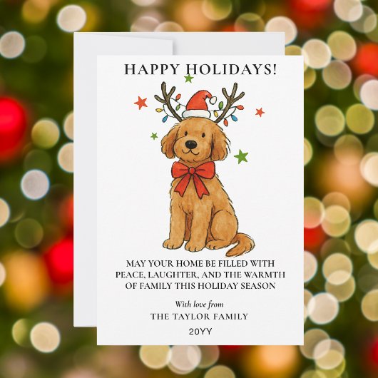 ゴールデンドゥードル 犬 トナカイの角 クリスマス