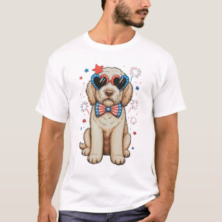 ゴールデンドゥードル 犬 250周年 愛国的な Tシャツ