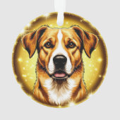 🐶 ゴールデンドッグの肖像 高級感のある装飾品 オーナメント (裏面)