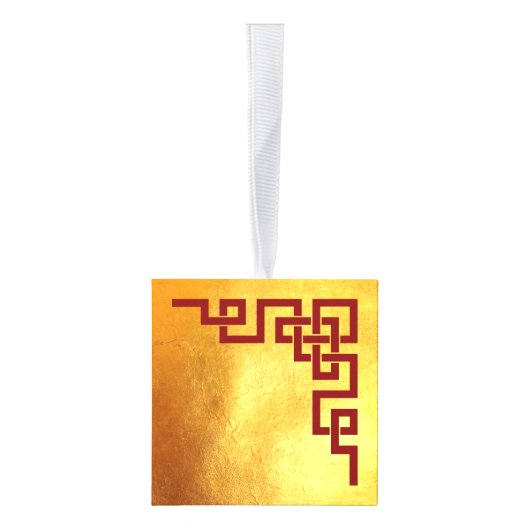 ゴールデンドッグイヤー中国のペーパーカットキューブオーナメント キューブオーナメント (右)